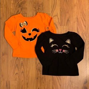 Pair of Halloween long sleeve tees